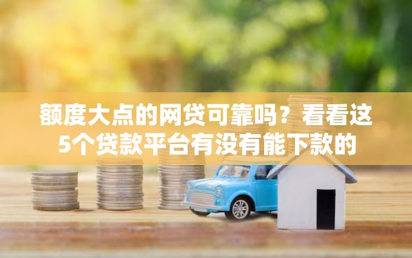 额度大点的网贷可靠吗？看看这5个贷款平台有没有能下款的