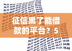 征信黑了能借款的平台？5个支持下款到微信的合法贷款平台