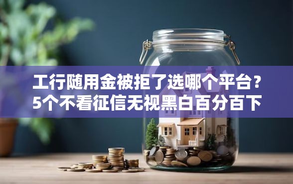 工行随用金被拒了选哪个平台？5个不看征信无视黑白百分百下款网贷平台推荐