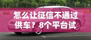 怎么让征信不通过供车？8个平台试试看哪个能下款