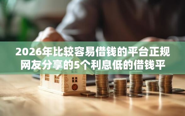 2026年比较容易借钱的平台正规网友分享的5个利息低的借钱平台我觉得不错！