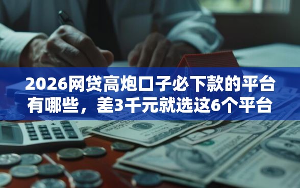 2026网贷高炮口子必下款的平台有哪些，差3千元就选这6个平台
