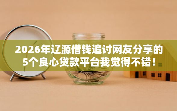 2026年辽源借钱追讨网友分享的5个良心贷款平台我觉得不错！