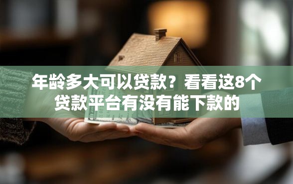 年龄多大可以贷款？看看这8个贷款平台有没有能下款的