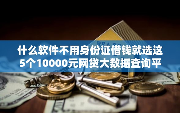 什么软件不用身份证借钱就选这5个10000元网贷大数据查询平台