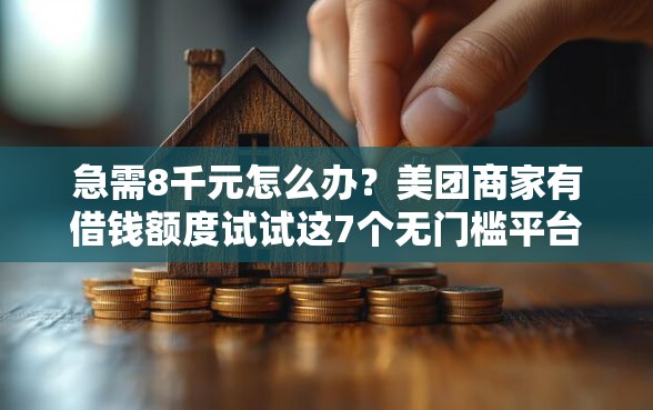 急需8千元怎么办？美团商家有借钱额度试试这7个无门槛平台