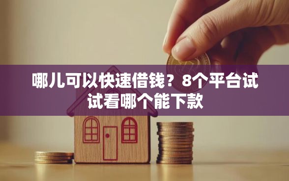 哪儿可以快速借钱？8个平台试试看哪个能下款