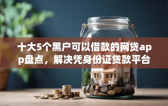 十大5个黑户可以借款的网贷app盘点，解决凭身份证贷款平台的问题