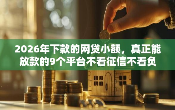 2026年下款的网贷小额，真正能放款的9个平台不看征信不看负债可以贷到钱推荐