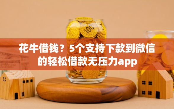 花牛借钱？5个支持下款到微信的轻松借款无压力app