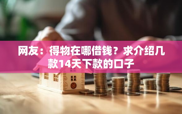 网友：得物在哪借钱？求介绍几款14天下款的口子