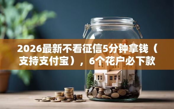 2026最新不看征信5分钟拿钱（支持支付宝），6个花户必下款的口子无私分享