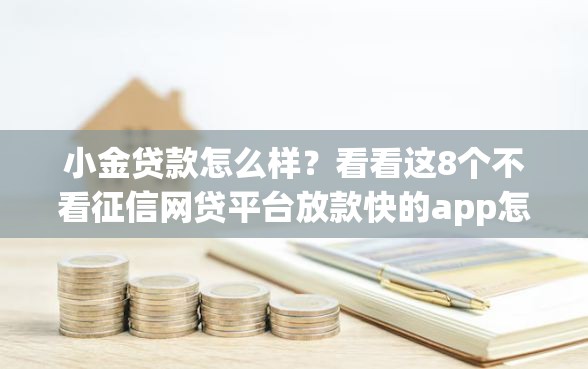 小金贷款怎么样？看看这8个不看征信网贷平台放款快的app怎么样