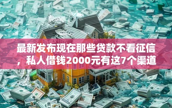 最新发布现在那些贷款不看征信，私人借钱2000元有这7个渠道