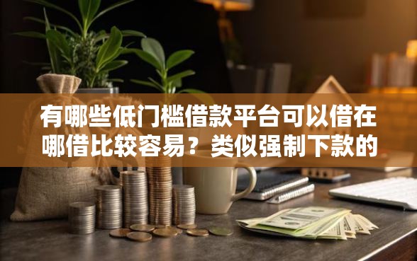 有哪些低门槛借款平台可以借在哪借比较容易？类似强制下款的6个口子参考