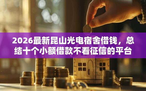 2026最新昆山光电宿舍借钱，总结十个小额借款不看征信的平台！