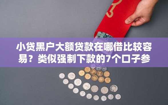 小贷黑户大额贷款在哪借比较容易？类似强制下款的7个口子参考