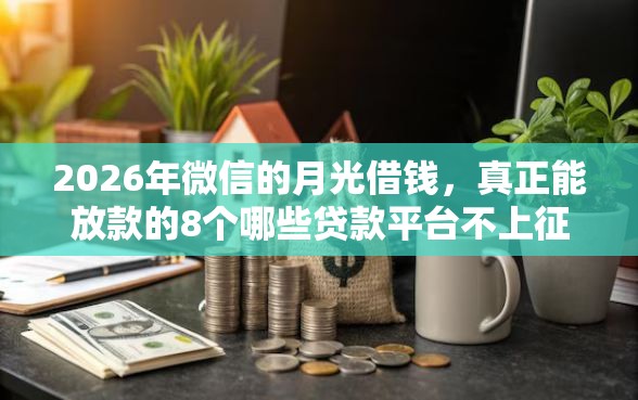 2026年微信的月光借钱，真正能放款的8个哪些贷款平台不上征信推荐