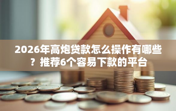 2026年高炮贷款怎么操作有哪些？推荐6个容易下款的平台
