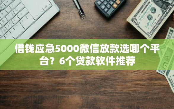 借钱应急5000微信放款选哪个平台？6个贷款软件推荐