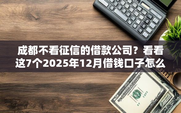成都不看征信的借款公司？看看这7个2025年12月借钱口子怎么样
