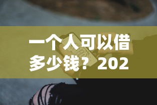 一个人可以借多少钱？2026最新测评10个平台借钱
