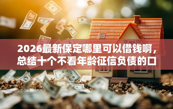 2026最新保定哪里可以借钱啊，总结十个不看年龄征信负债的口子！