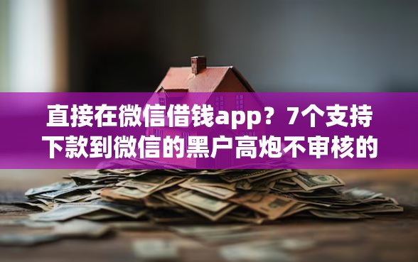 直接在微信借钱app？7个支持下款到微信的黑户高炮不审核的口子