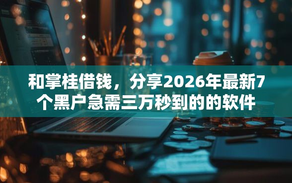 和掌桂借钱，分享2026年最新7个黑户急需三万秒到的的软件