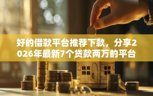 好的借款平台推荐下款，分享2026年最新7个贷款两万的平台