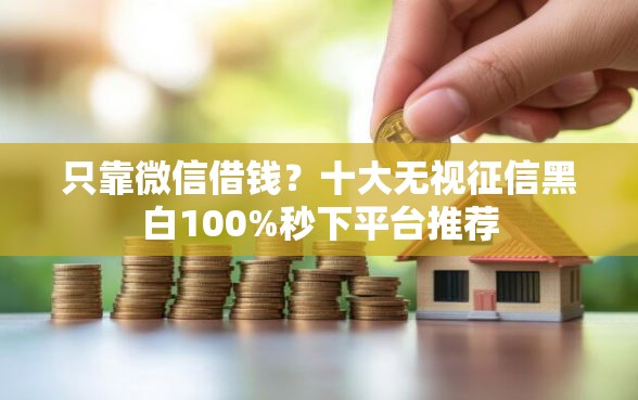 只靠微信借钱？十大无视征信黑白100%秒下平台推荐