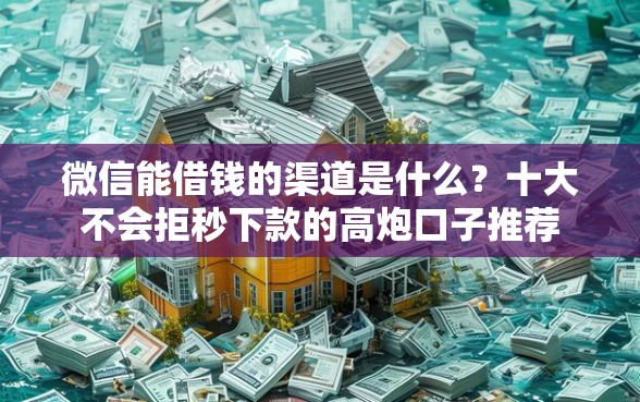 微信能借钱的渠道是什么？十大不会拒秒下款的高炮口子推荐