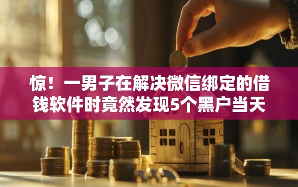 惊！一男子在解决微信绑定的借钱软件时竟然发现5个黑户当天可以借到二万的平台，事后分享了出来