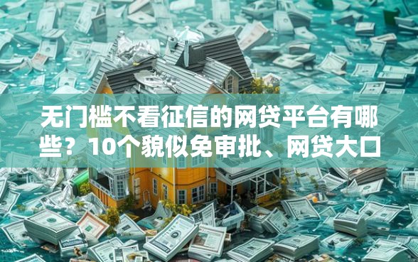 无门槛不看征信的网贷平台有哪些？10个貌似免审批、网贷大口子轻松借口子合集