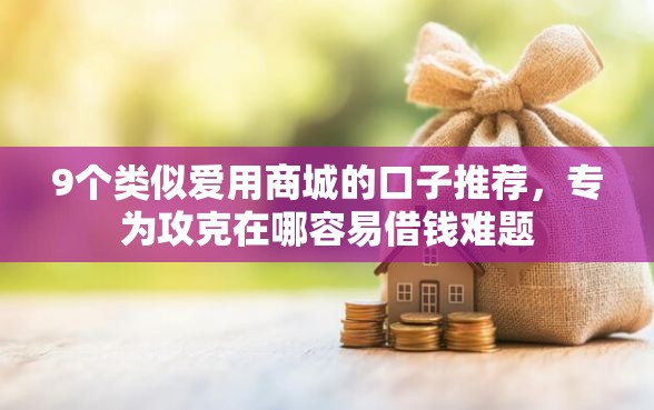 9个类似爱用商城的口子推荐，专为攻克在哪容易借钱难题