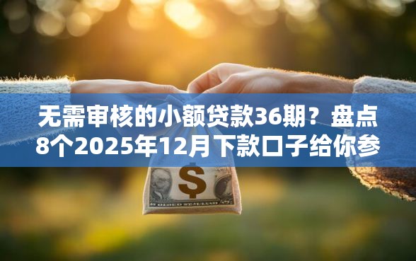无需审核的小额贷款36期？盘点8个2025年12月下款口子给你参考