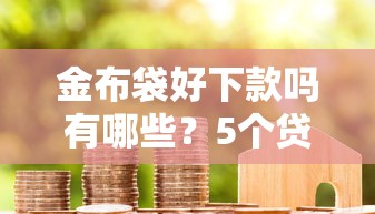 金布袋好下款吗有哪些？5个贷款借款平台好推荐给你
