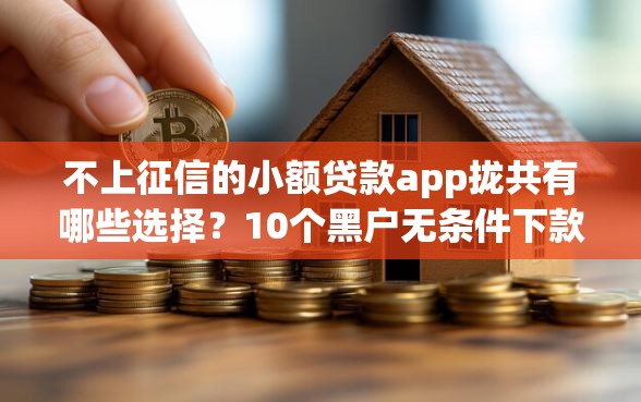 不上征信的小额贷款app拢共有哪些选择？10个黑户无条件下款的平台详解