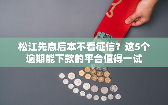 松江先息后本不看征信？这5个逾期能下款的平台值得一试