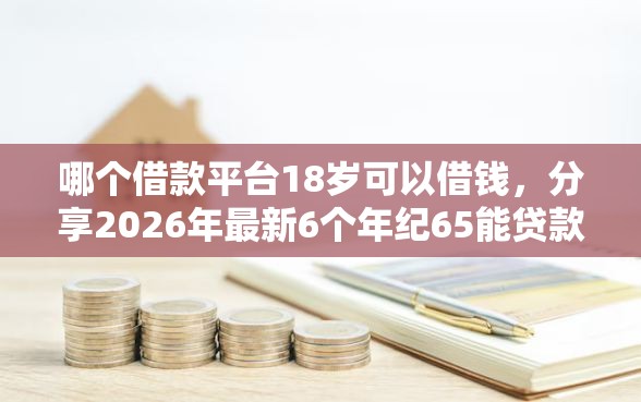 哪个借款平台18岁可以借钱，分享2026年最新6个年纪65能贷款的平台