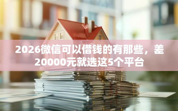 2026微信可以借钱的有那些，差20000元就选这5个平台