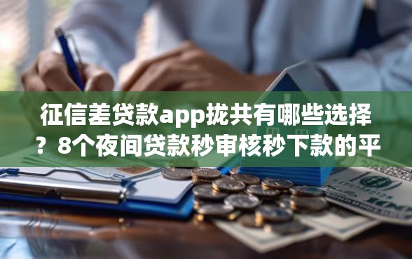 征信差贷款app拢共有哪些选择？8个夜间贷款秒审核秒下款的平台详解