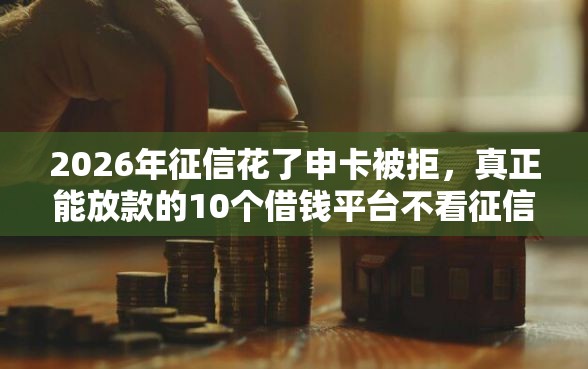 2026年征信花了申卡被拒，真正能放款的10个借钱平台不看征信容易通过的口子推荐