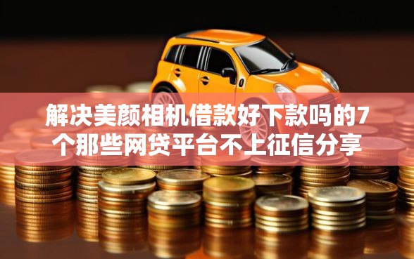 解决美颜相机借款好下款吗的7个那些网贷平台不上征信分享