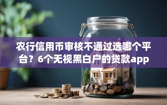 农行信用币审核不通过选哪个平台？6个无视黑白户的贷款app推荐