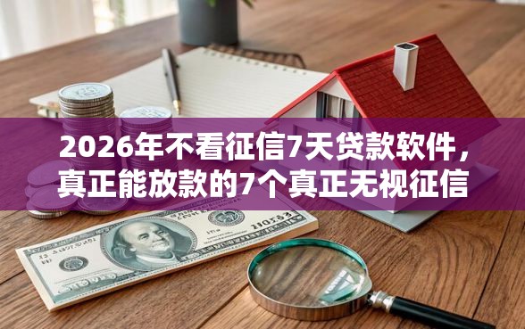 2026年不看征信7天贷款软件，真正能放款的7个真正无视征信黑白100%秒下网贷推荐