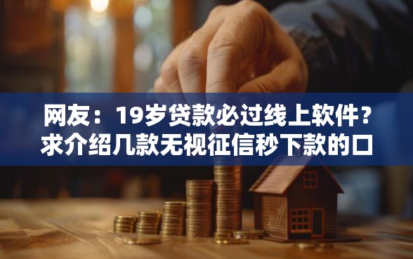 网友：19岁贷款必过线上软件？求介绍几款无视征信秒下款的口子