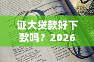 证大贷款好下款吗？2026最新测评10个新手机号容易下款的口子