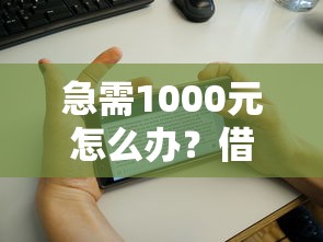 急需1000元怎么办？借钱花可靠吗试试这7个无门槛平台
