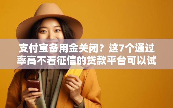 支付宝备用金关闭？这7个通过率高不看征信的贷款平台可以试试